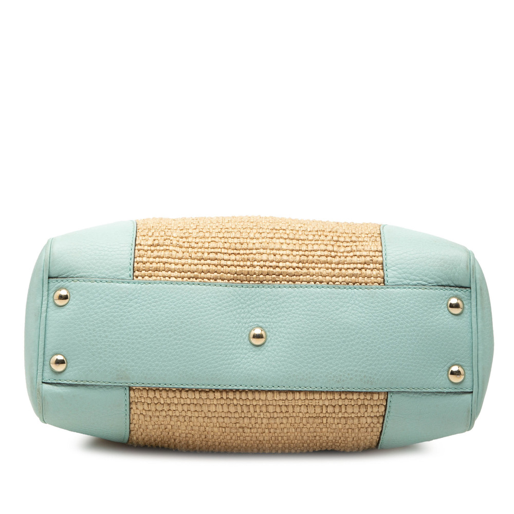 Pre-Loved Gucci Small Raffia Bamboo Shopper Satchel - Picture 3 of 7